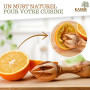 KASSIS Presse-agrumes en bois d'olivier - Presse-agrumes pour un jus frais - Presse-agrumes, presse-lime, presse-orange artisana