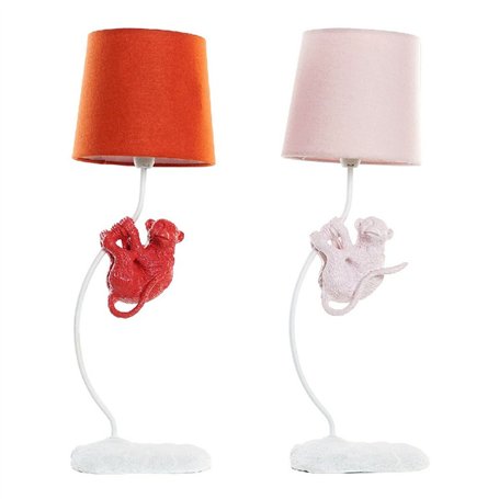Lampe de bureau DKD Home Decor Polyester Résine 25W 220 V Singe (2 pcs) (19 x 17 x 53 cm)