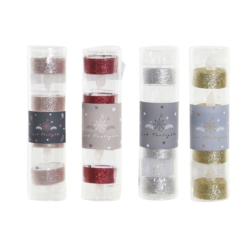 Image secondaire de Bougie DKD Home Decor Lumière LED Noël (4 x 4 x 5 cm) (4 Unités)