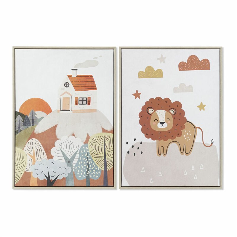 Cadre DKD Home Decor 53 x 4,5 x 73 cm Enfant (2 Unités)