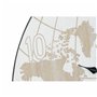 Horloge Murale DKD Home Decor Noir Beige Métal MDF Mappemonde (58 x 8 x 58 cm)