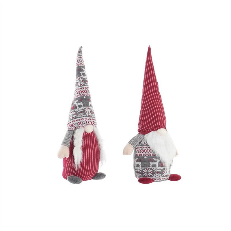 Décorations de Noël DKD Home Decor Gnome Polyester (24 x 14 x 58 cm) (2 Unités)