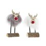 Décorations de Noël DKD Home Decor Polyester Renne (7 x 5 x 16 cm) (2 Unités)