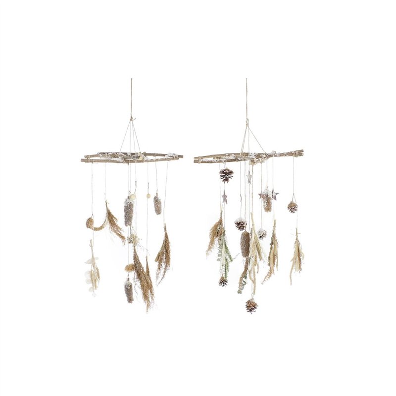 Décorations de Noël DKD Home Decor Bois (2 Unités) (41 x 41 x 40 cm)