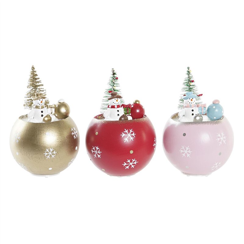 Décorations de Noël DKD Home Decor MDF (8 x 8 x 11 cm) (3) (3 Unités)