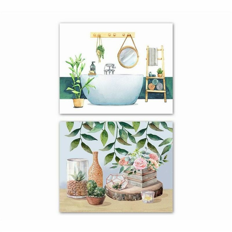 Cadre DKD Home Decor Scandinave (50 x 1,8 x 40 cm) (2 Unités)