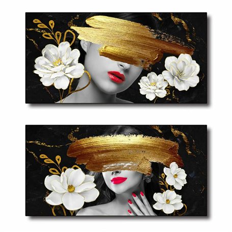 Cadre DKD Home Decor Abstrait (80 x 2 x 40 cm) (2 Unités)