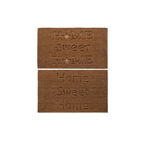 Paillasson DKD Home Decor Marron Caoutchouc Coco (75 x 45 x 2