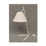 Lampe de bureau DKD Home Decor Doré Métal Lin Blanc 50 W Moderne (25 x 31 x 57 cm) (2 Unités)