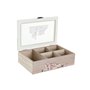 Boîte pour infusions DKD Home Decor Verre Multicouleur Bois MDF (2 Unités) (23 x 15 x 7 cm)