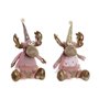 Décorations de Noël DKD Home Decor Marron Rose Doré Renne 27 x 16 x 42 cm (2 Unités)