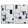 Cadre Home ESPRIT Blanc Noir Abstrait Moderne 80 x 3