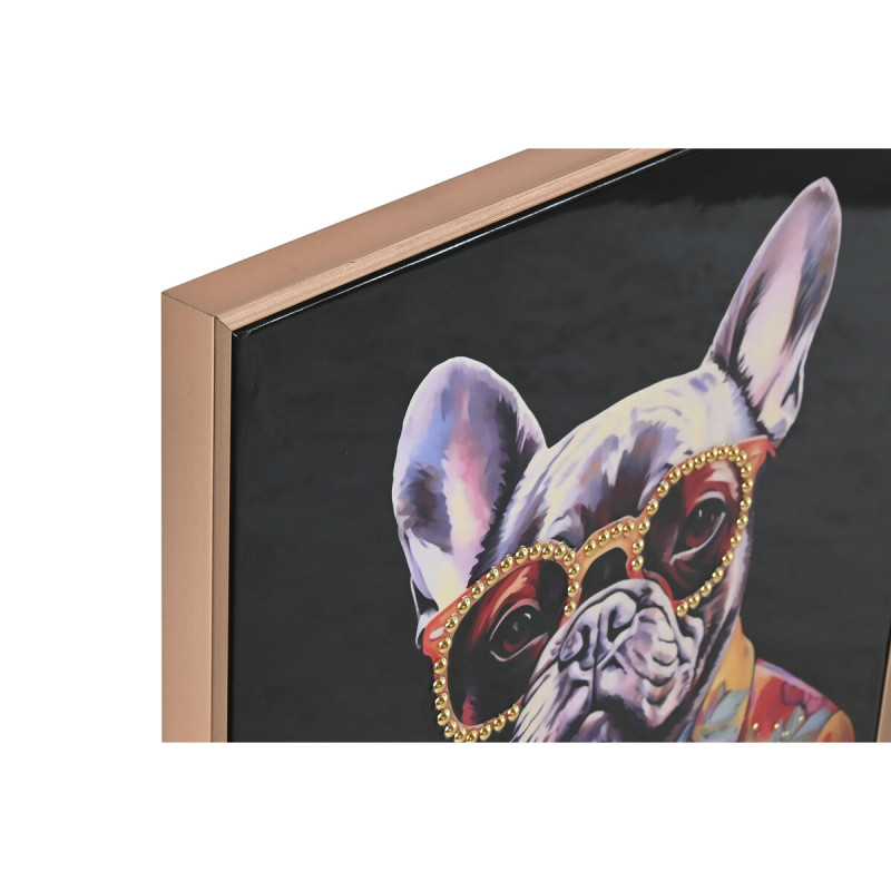 Image secondaire de Cadre Home ESPRIT Bleu Rouge Animal Laqué 52,5 x 2,8 x 72,5 cm (4 Unités)