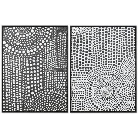 Cadre Home ESPRIT Blanc Noir Abstrait Moderne Laqué 60 x 3