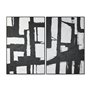 Cadre Home ESPRIT Blanc Noir Abstrait 123 x 4