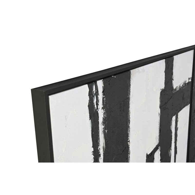 Image secondaire de Cadre Home ESPRIT Blanc Noir Abstrait 123 x 4,3 x 183 cm (2 Unités)