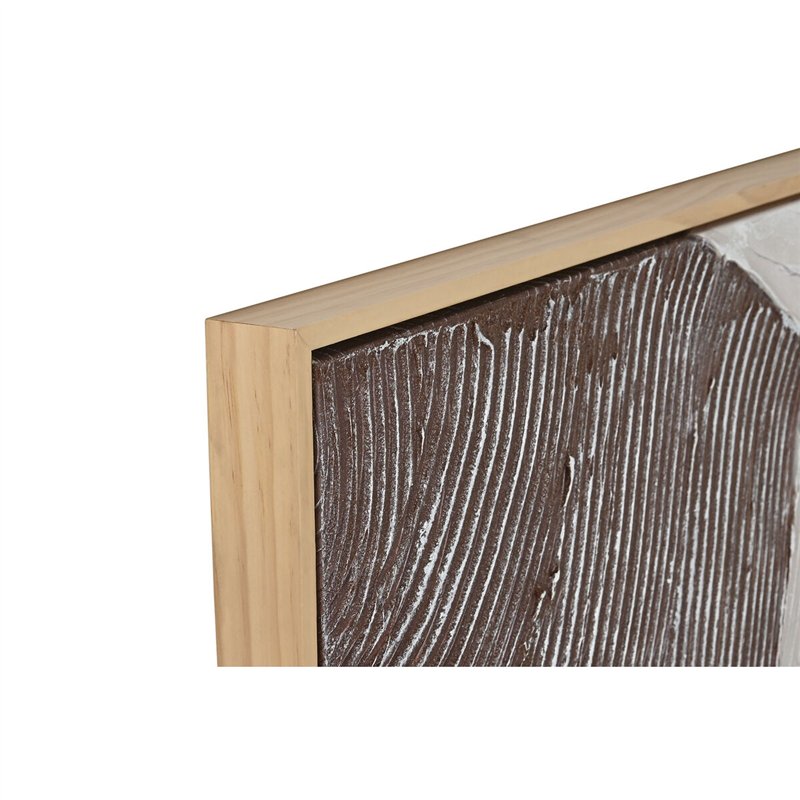 Image secondaire de Cadre Home ESPRIT Marron Noir Beige Abstrait 123 x 4,3 x 123 cm (2 Unités)