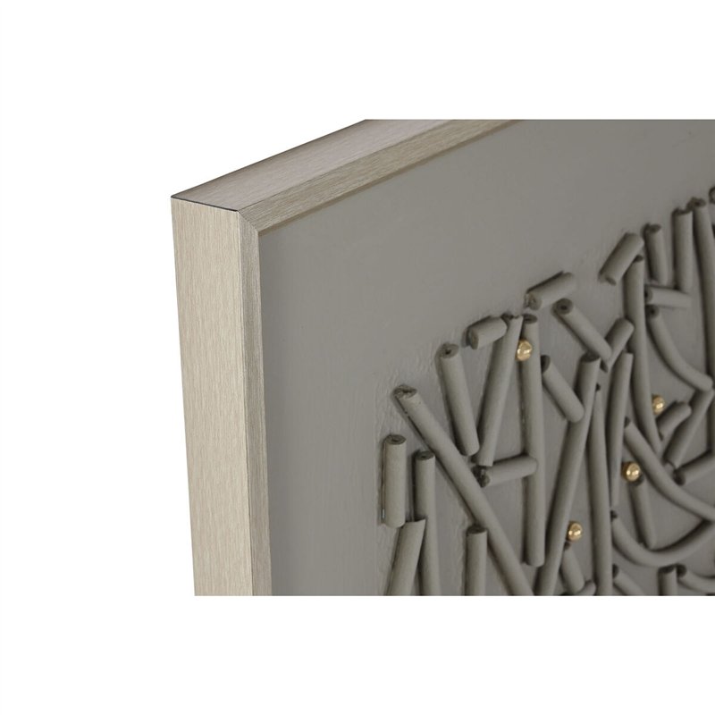 Image secondaire de Cadre Home ESPRIT Blanc Beige Doré Moderne Urbaine 90 x 3,5 x 120 cm (2 Unités)