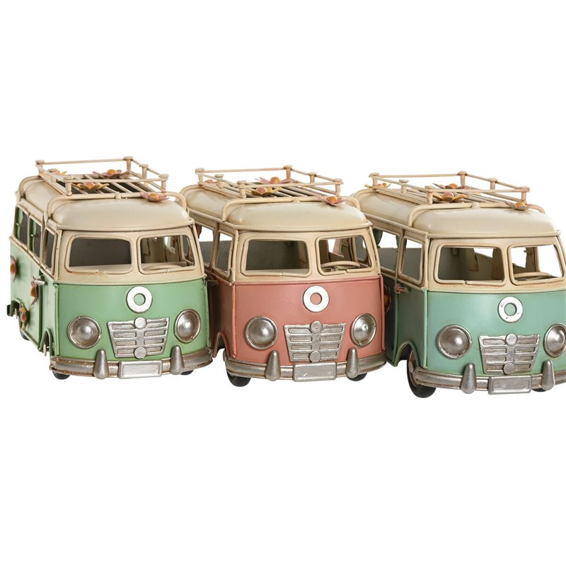 Image secondaire de Figurine Décorative Home ESPRIT Bleu Vert Rose Vintage 20 x 9 x 11 cm (3 Unités)