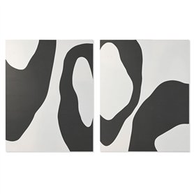 Cadre Home ESPRIT Blanc Blue marine Moderne Urbaine 140 x 3 x 180 cm (2 Unités)