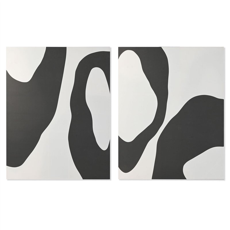 Cadre Home ESPRIT Blanc Blue marine Moderne Urbaine 140 x 3 x 180 cm (2 Unités)