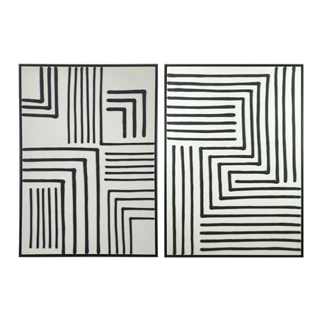 Cadre Home ESPRIT Blanc Noir Urbaine (2 Unités)