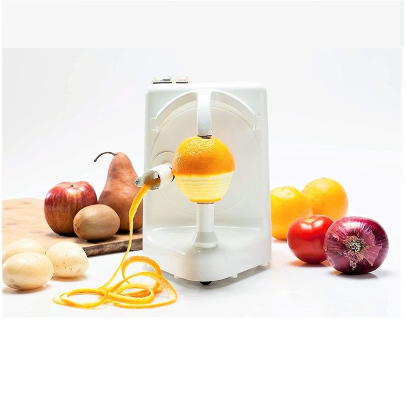 pelamatic Orange Peeler Professionnel, Éplucheur de fruits et légumes en acier inoxydable électrique, blanc 2022, OPP-002