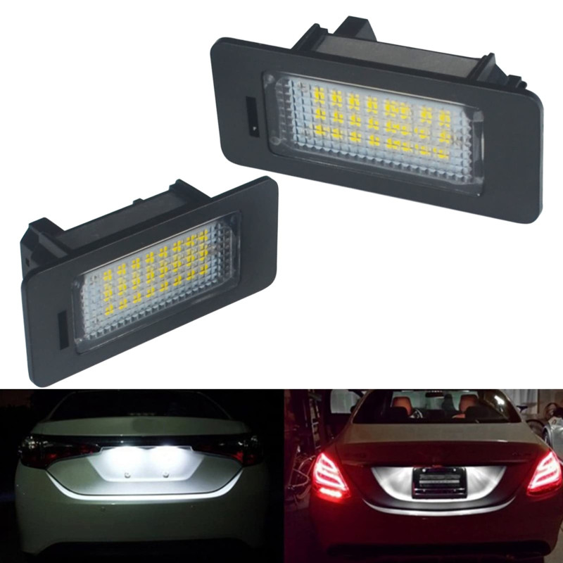 FanPaYY Éclairage de plaque d'immatriculation pour E39 E60 E70 E90 E61 E71 E82 E88 E91 E92 E93, Xénon Blanc Feux arrière 2 pièce