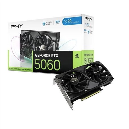 PNY - Carte Graphique - GEFORCE RTX 5060 - 8GB - Overclocked - Dual Fan - DLSS 4
