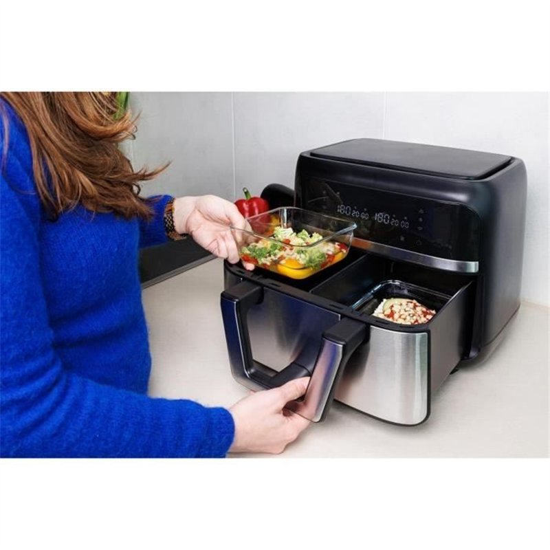 Image secondaire de Plat air fryer - PYREX - 1450142 - Carré - En verre borosilicate - 25 x 22 cm