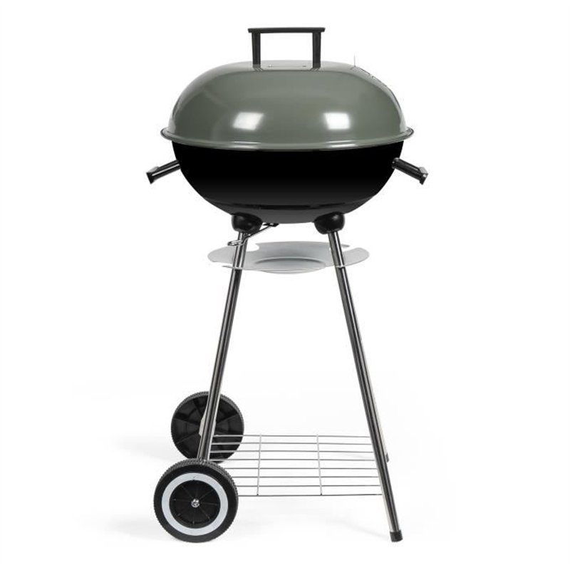 Barbecue a charbon - LIVOO - DOC172K - ø41 cm - Grille en acier chromé - Hauteur 69,5 cm - Poignées - 2 roues crantées