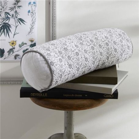 Coussin Polochon - TODAY - CHARME - Imprimé Craie Capucine - 45 x 15 cm