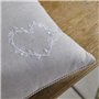 Coussin - TODAY - CHARME - Chambray x Petite broderie Constance - 40 x 40 cm