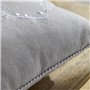 Coussin - TODAY - CHARME - Chambray x Petite broderie Constance - 40 x 40 cm