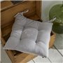 Assise matelassée - TODAY - CHARME - Chambray x Petite Broderie Constance - 40 x 40 cm