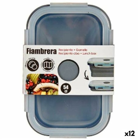 Boîte à lunch Kinvara CH19130-1 Gris Transparent ABS 540 ml (12 Unités)