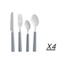 Ensemble de Couverts Gris Argenté Acier inoxydable Plastique (6 Unités)