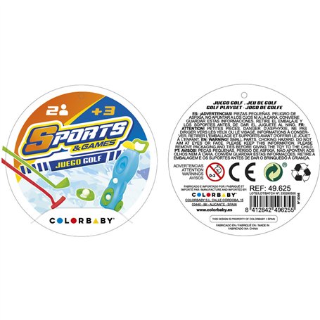 Jeu de visée Colorbaby 15 x 51 x 13 cm (6 Unités)