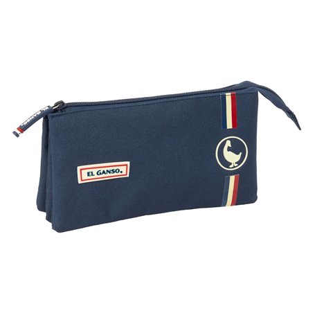 Trousse Fourre-Tout Triple El Ganso Eclipse Blue marine 22 x 12 x 3 cm
