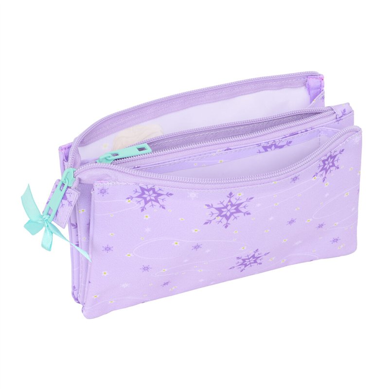 Image secondaire de Trousse Fourre-Tout Triple Frozen Spirit Lila 22 x 12 x 3 cm