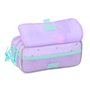 Trousse Fourre-Tout Triple Frozen Spirit Lila 21,5 x 10 x 8 cm