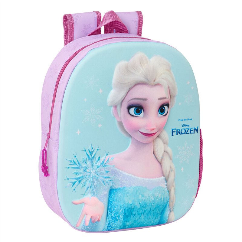 Sac à dos enfant Frozen Rose Bleu ciel 27 x 33 x 10 cm 3D