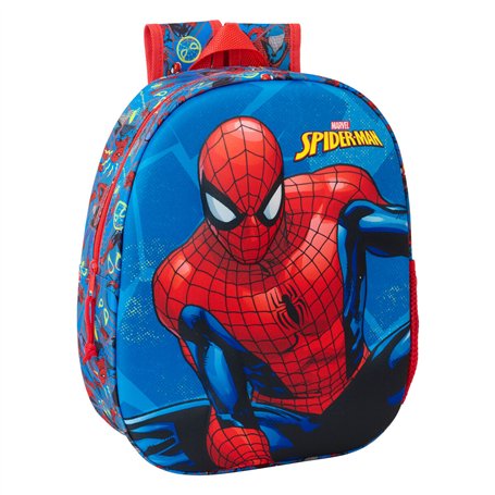 Sac à dos enfant Spider-Man Rouge Blue marine 27 x 33 x 10 cm 3D