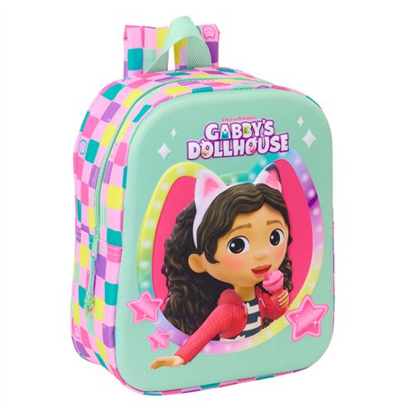 Sac à dos enfant Gabby's Dollhouse Multicouleur 22 x 27 x 10 cm 3D
