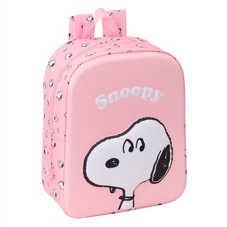 Sac à dos enfant Snoopy Rose 22 x 27 x 10 cm 3D