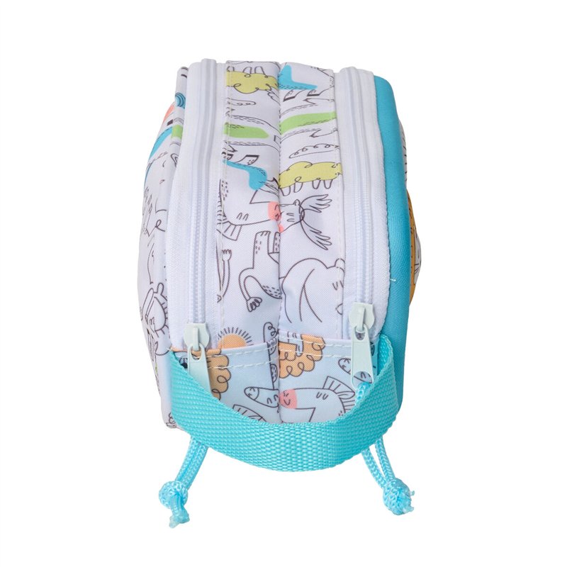 Image secondaire de Trousse Fourre-Tout Double Safta Bleu Blanc 21 x 8 x 6 cm 3D