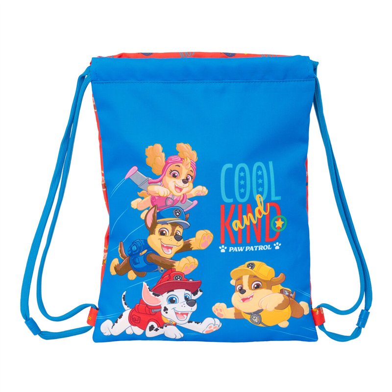 Sac à dos serré par des ficelles The Paw Patrol Cool Bleu Rouge 26 x 34 x 1 cm