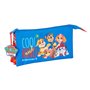 Trousse Fourre-Tout Triple The Paw Patrol Cool Bleu Rouge 22 x 12 x 3 cm