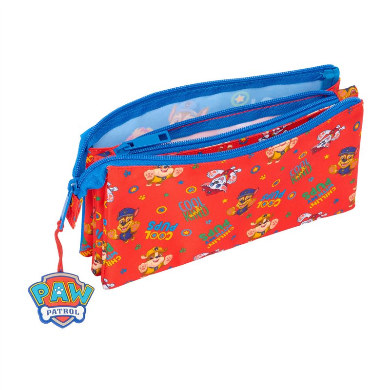 Image secondaire de Trousse Fourre-Tout Triple The Paw Patrol Cool Bleu Rouge 22 x 12 x 3 cm