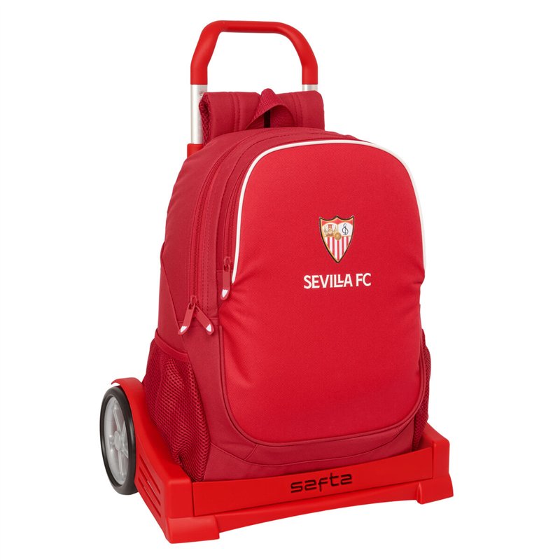 Cartable à roulettes Sevilla Fútbol Club Rouge 32 x 43 x 14 cm